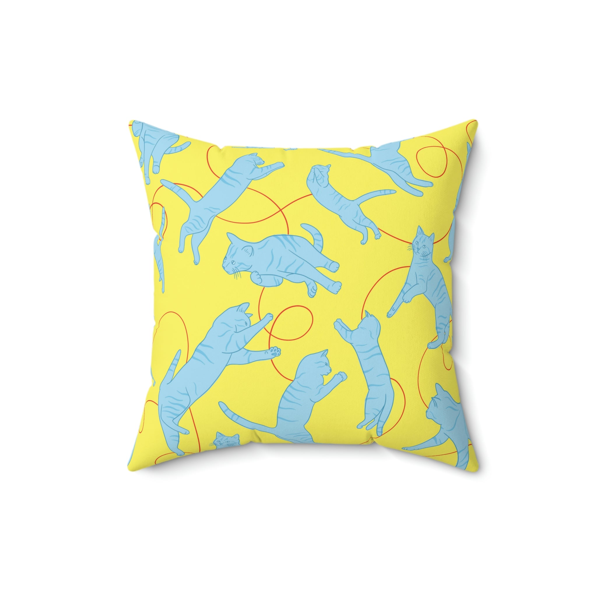 Playful Cats Toss Pillow Cover